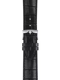 Zoom on Tissot Official Black Leather Strap Lugs 22 mm