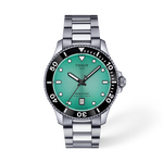 Front view of the watch Tissot Seastar 1000 40mm with shadow