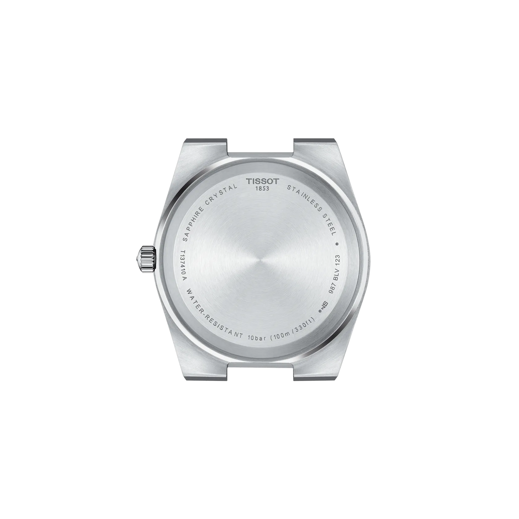 Back view of the watch case Tissot PRX 40mm
