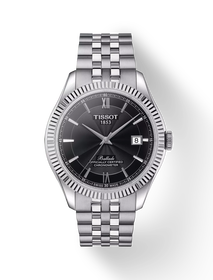มุมมองด้านหน้าของนาฬิกา Tissot Ballade Powermatic 80 Silicium พร้อมเงา