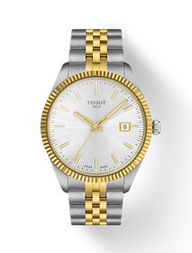 Front view of the watch Tissot Ballade 40mm with shadow