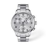 Front view of the watch Tissot Chrono XL Classic with shadow