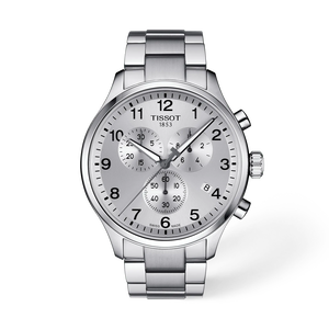 Vorderansicht der Uhr Tissot Chrono XL Classic mit Schatten