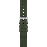 Zoom on 天梭暗绿色橡胶表带