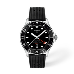 Front view of the watch Tissot Seastar 1000 GMT 40mm with shadow