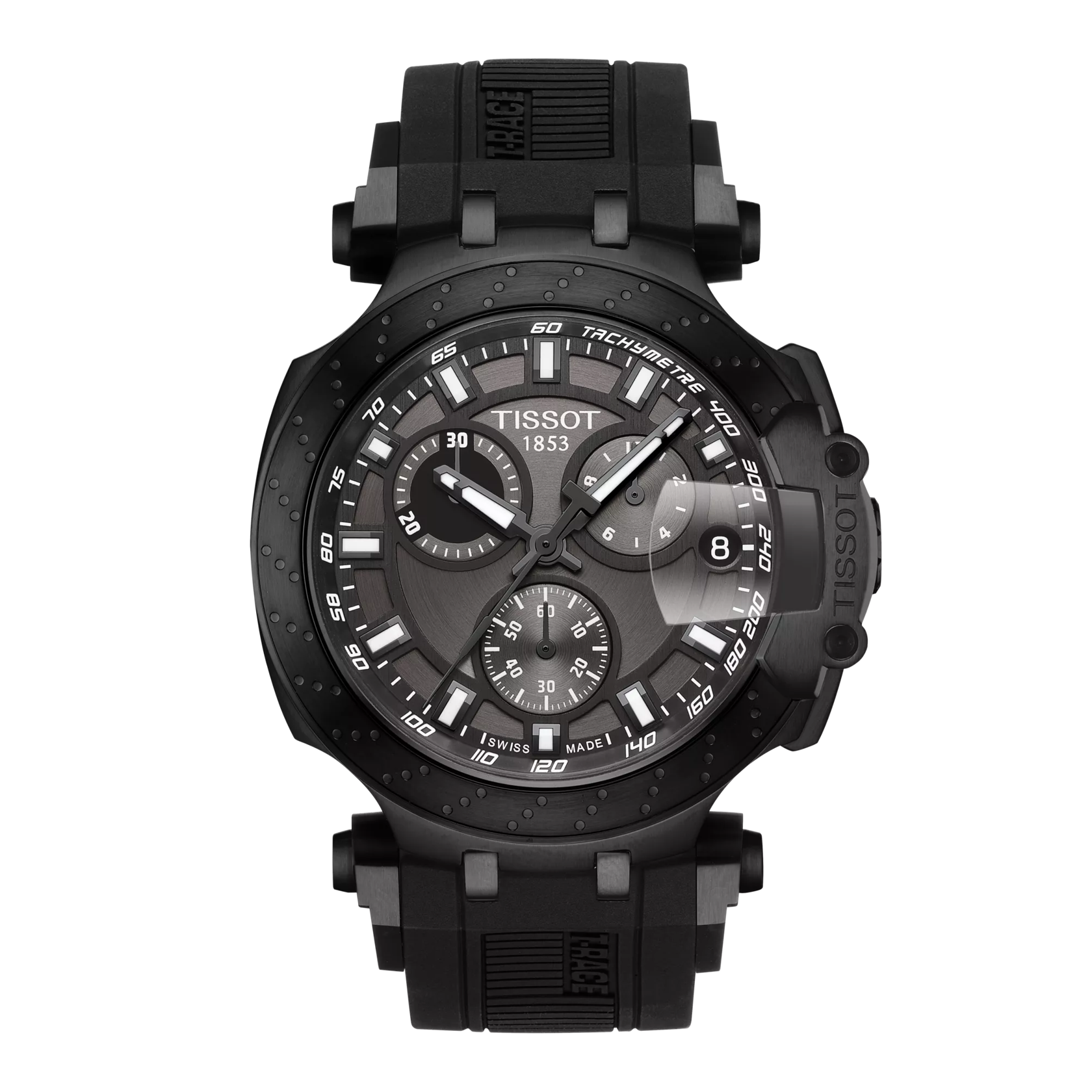 Front view of the watch Tissot T-Race Chronograph