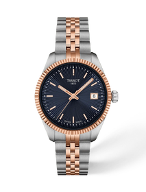 Vista frontal del reloj Tissot Ballade 34mm con sombra