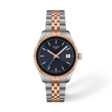 Front view of the watch Tissot Ballade 34mm with shadow