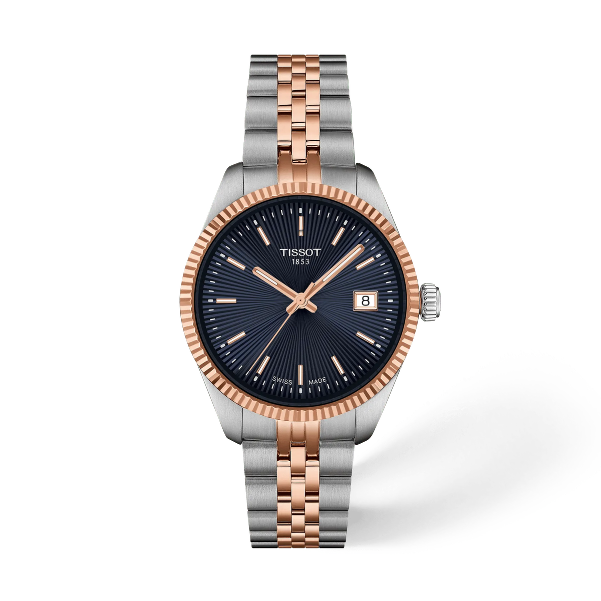 Женские часы Tissot Ballade 34 мм, цвет: Синий / Серый