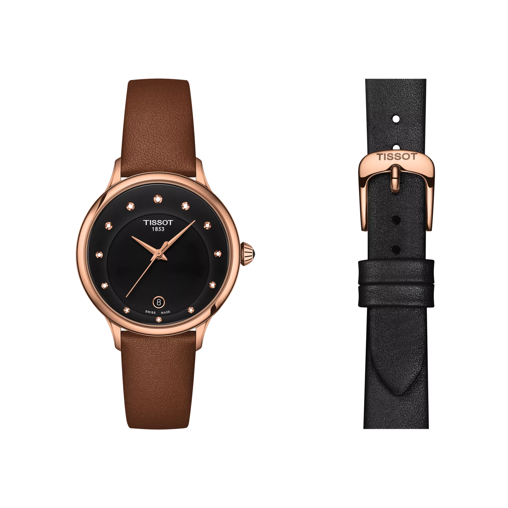 Front view of the watch Tissot Odaci-T with additional bracelet