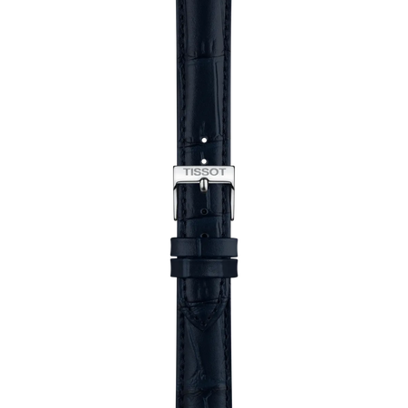 Zoom on Tissot Official Blue Leather Strap Lugs 16 mm