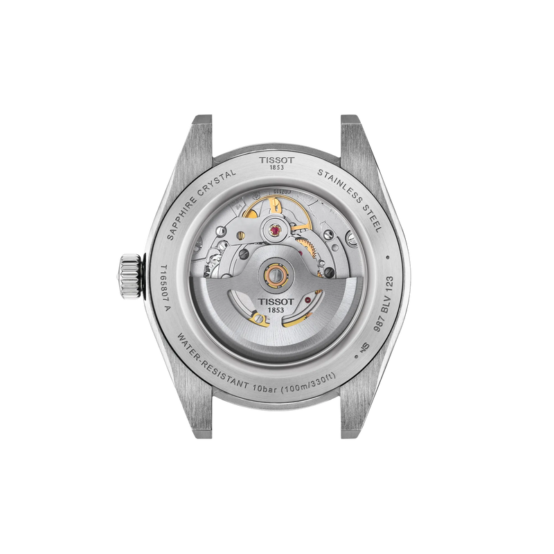 Back view of the watch case Tissot Gentleman 38mm