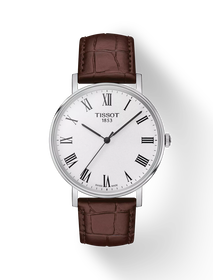 Front view of the watch Tissot Everytime 38mm with shadow