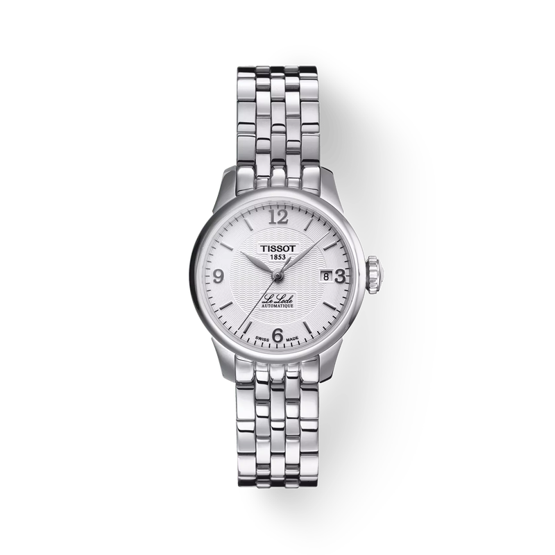 Front view of the watch Tissot Le Locle Automatic Small Lady (25.30) with shadow