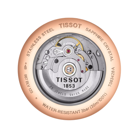 Back view of the watch case Tissot Tradition Automatic Small Second