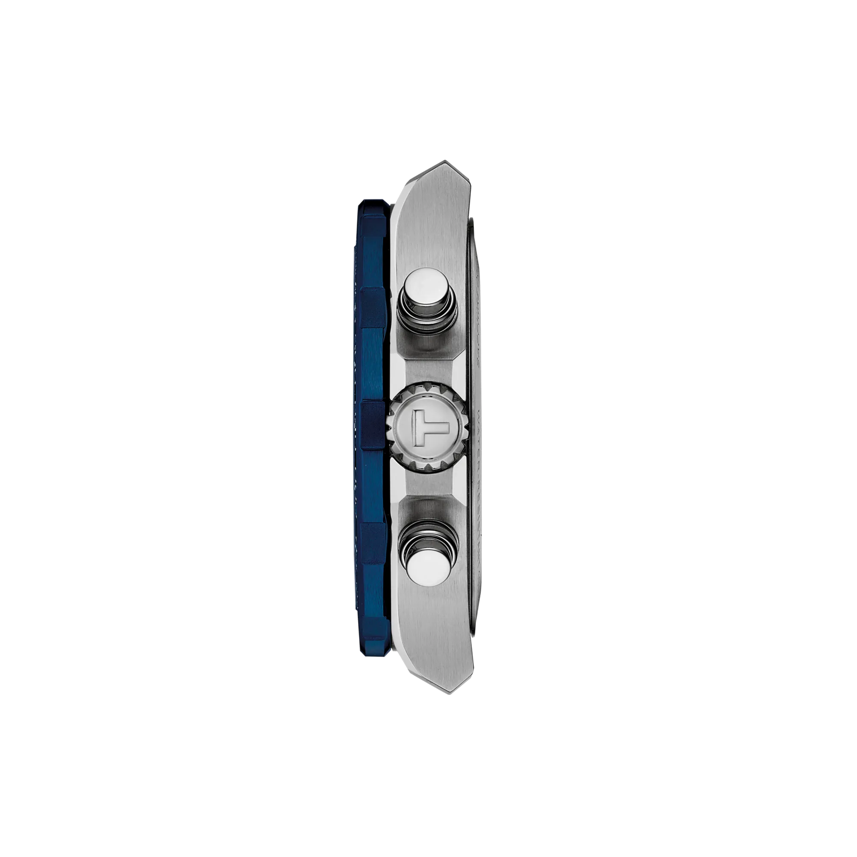 Profile view of the watch case Tissot Supersport Chrono 42mm