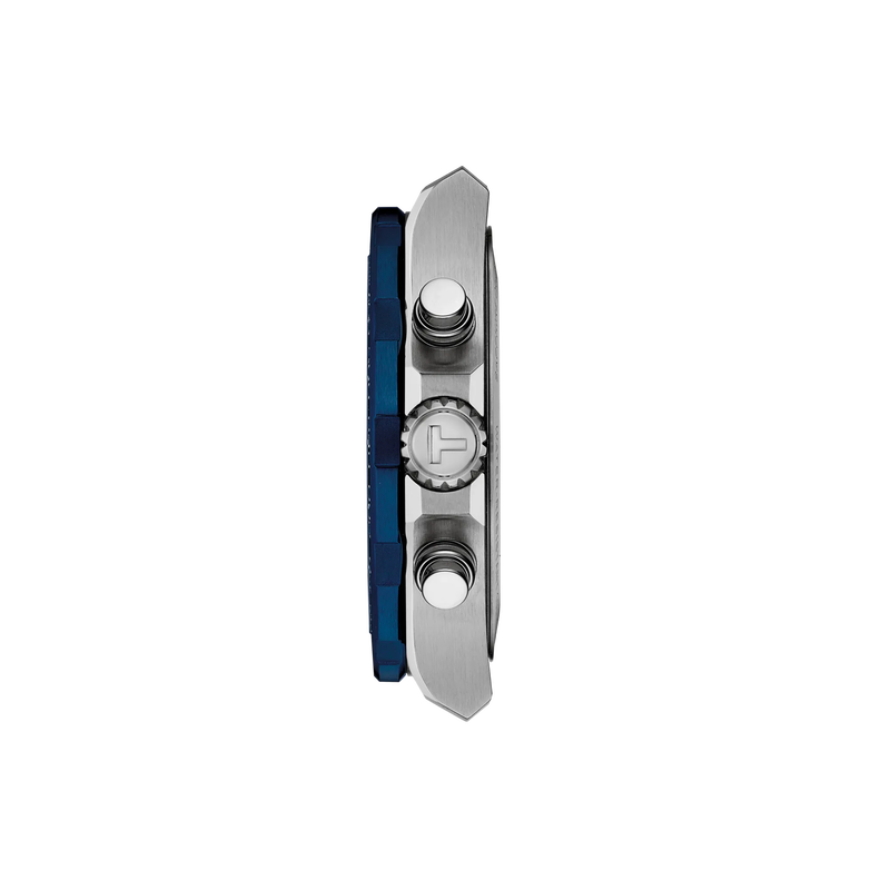 Profile view of the watch case Tissot Supersport Chrono 42mm