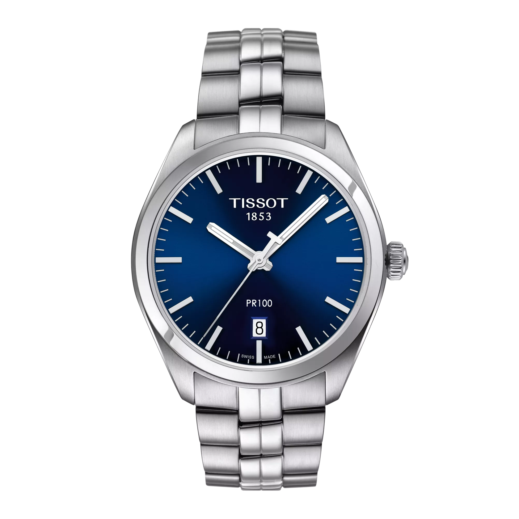 Front view of the watch Tissot PR 100