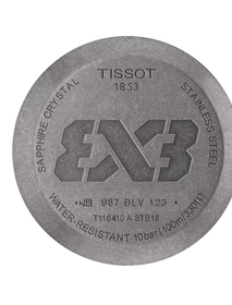 Back view of the watch case Tissot Gent XL 3x3 Street Basketball 42mm