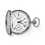 그림자가 있는 티쏘 사보네트 기계식 포켓 워치 시계의 전면 보기