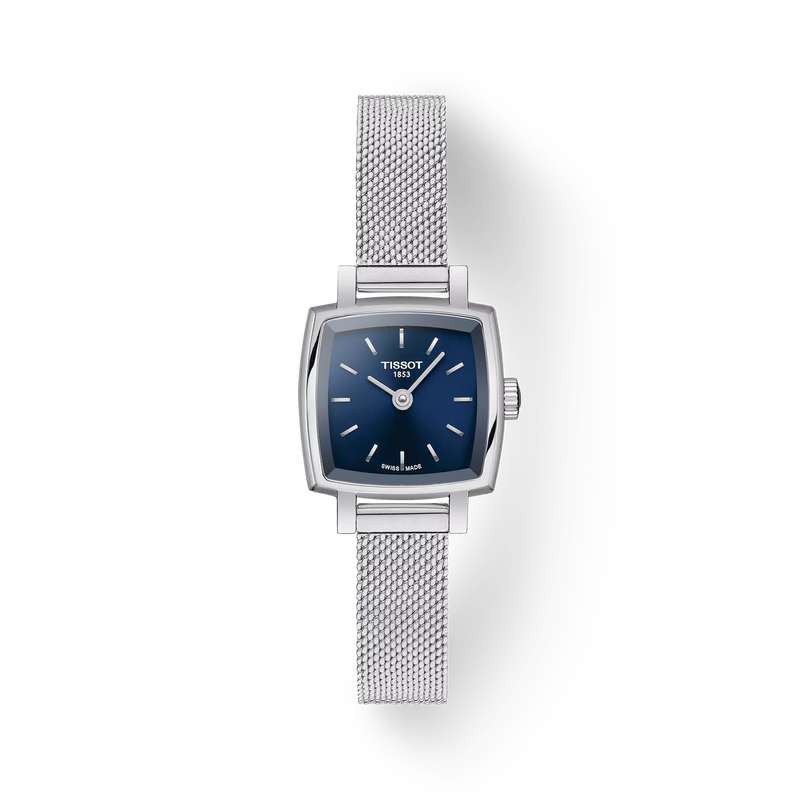 Front view of the watch Tissot Lovely Square 20x20mm with shadow