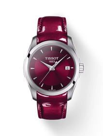 Front view of the watch Tissot Couturier Lady with shadow
