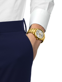 Simulation of the watch Tissot PR 100 40mm on a wrist