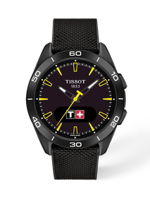 Front view of the watch Tissot T-Touch Connect Sport Jungfraubahn 43.75mm with shadow