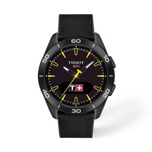 Front view of the watch Tissot T-Touch Connect Sport Jungfraubahn 43.75mm with shadow