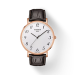 Front view of the watch Tissot Everytime Large with shadow