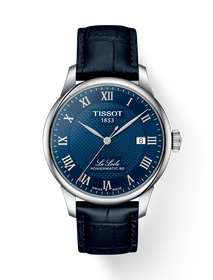 Front view of the watch Tissot Le Locle 39mm with shadow
