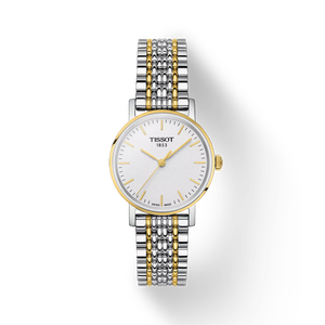 Front view of the watch Tissot Everytime 30mm with shadow