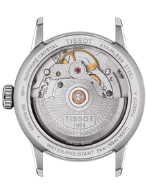 R&uuml;ckansicht des Geh&auml;uses der Uhr Tissot Luxury Automatic
