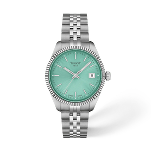 Front view of the watch Tissot Ballade 34mm with shadow