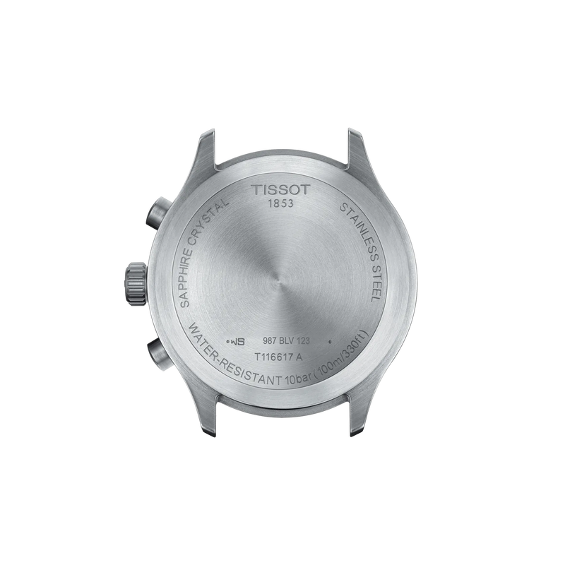 Back view of the watch case Tissot Chrono XL Vintage 45mm