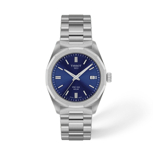 Front view of the watch Tissot PRC 100 Solar 34mm with shadow