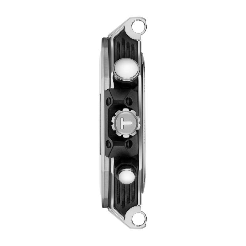 Profile view of the watch case Tissot T-Race MotoGP&trade; Chronograph 2024 Limited Edition