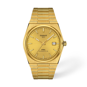 Front view of the watch Tissot PRX 40mm with shadow