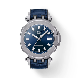 Front view of the watch Tissot T-Race Swissmatic with shadow