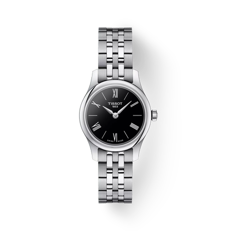 Front view of the watch Tissot Tradition 5.5 Lady with shadow