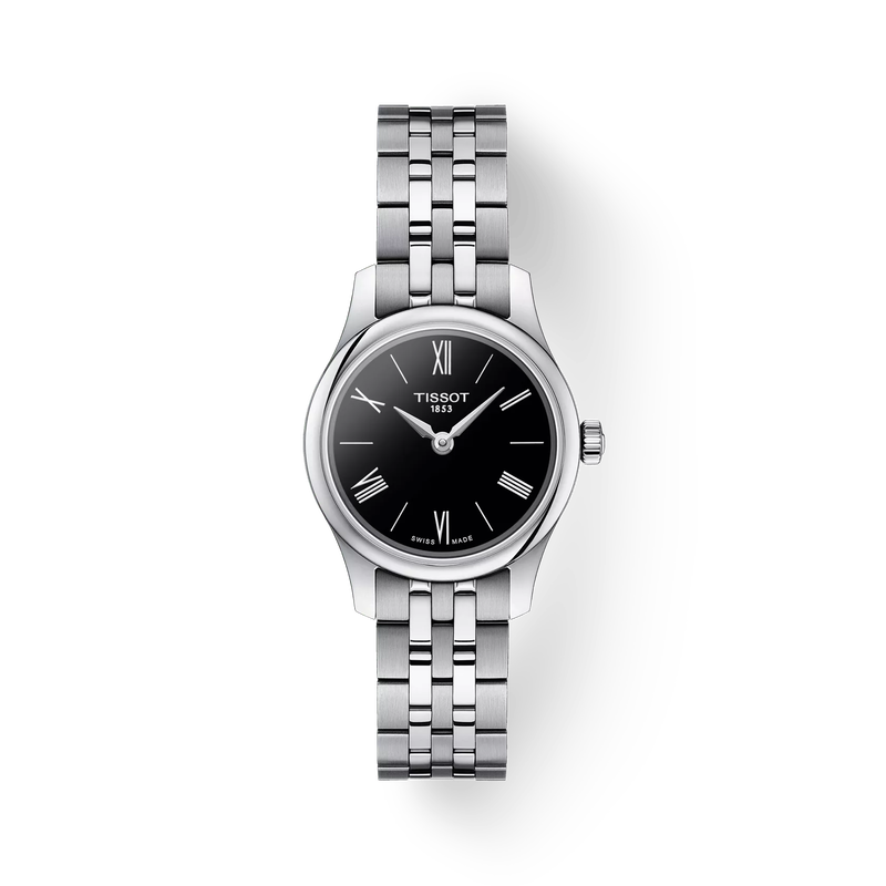 Front view of the watch Tissot Tradition 5.5 Lady with shadow