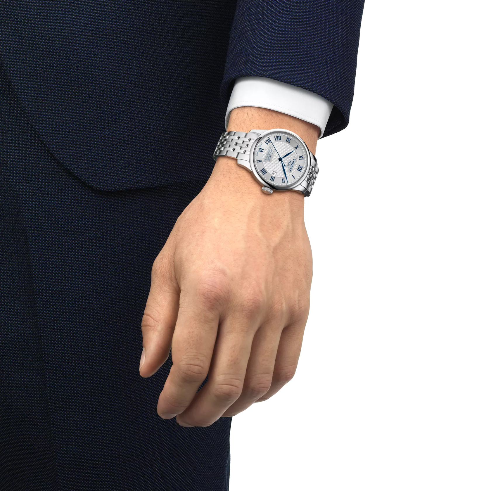Tissot Le Locle orologio automatico da donna con cinturino in acciaio bicolore con quadrante in madreperla