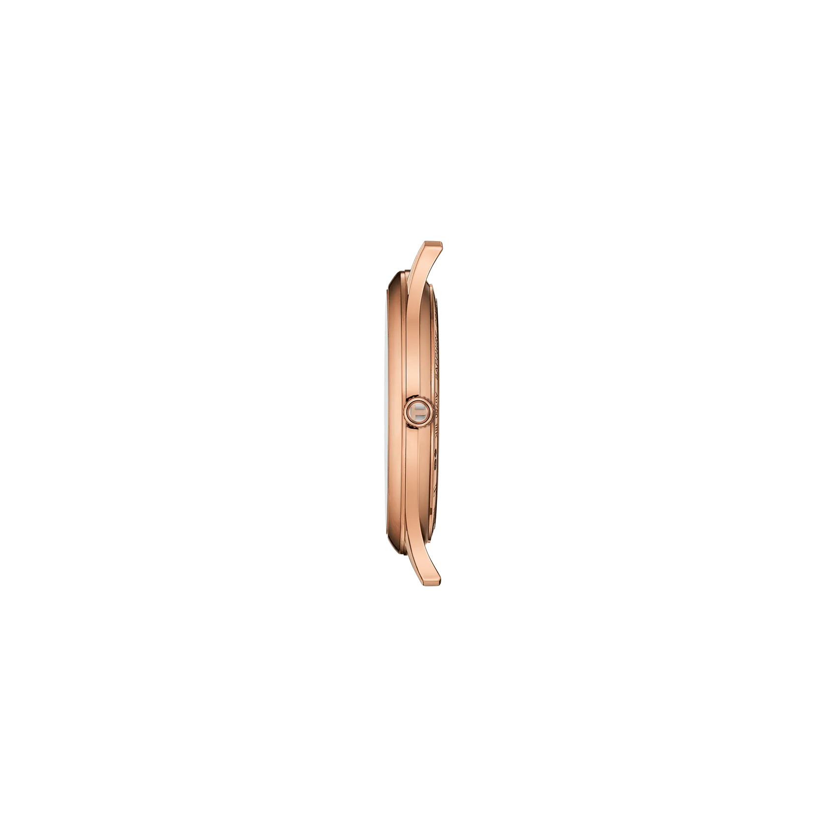 Profile view of the watch case Tissot Excellence Lady 18K Gold