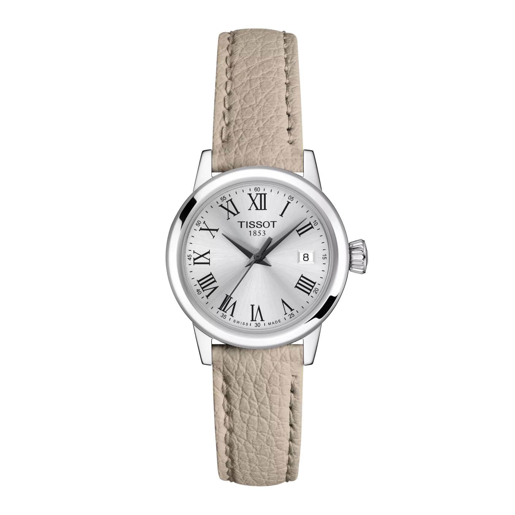 Vue de face de la montre Tissot Classic Dream Lady