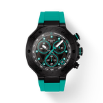 그림자가 있는 [NEW] 티쏘 T-레이스 쿼츠 크로노그래프 시계의 전면 보기