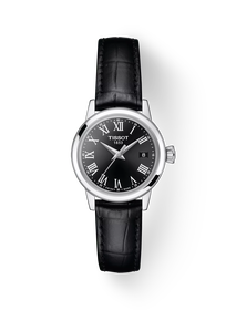 Front view of the watch Tissot Classic Dream Lady with shadow