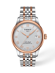 Front view of the watch Tissot Le Locle 39.3mm with shadow