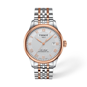 Front view of the watch Tissot Le Locle 39.3mm with shadow