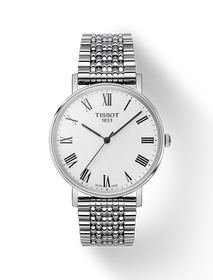 Front view of the watch Tissot Everytime 38mm with shadow