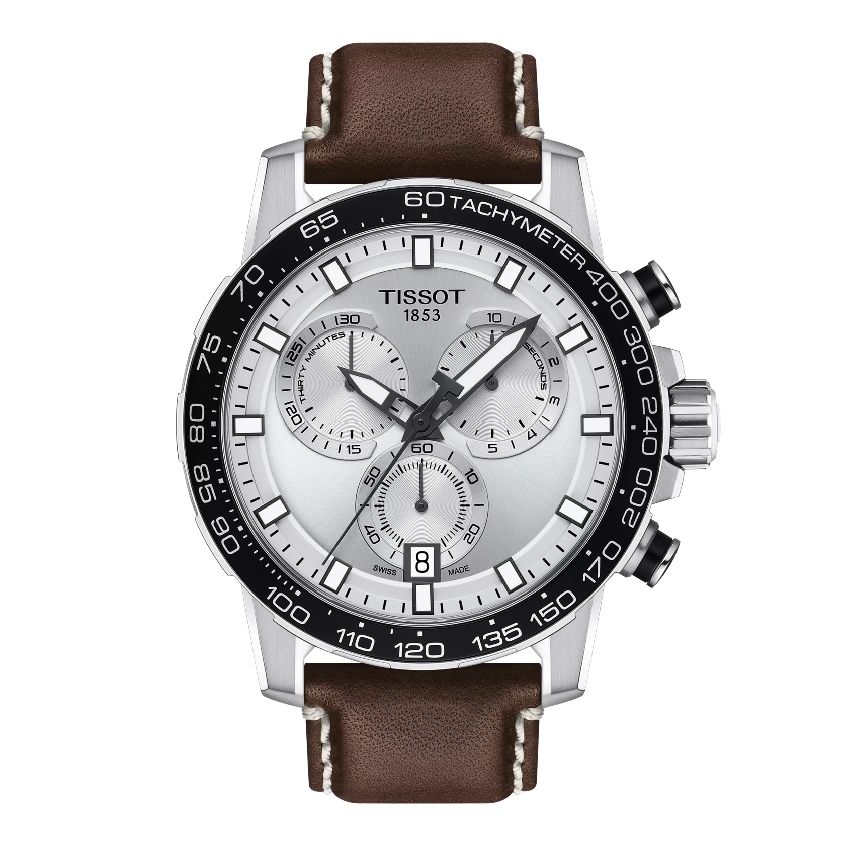 Front view of the watch Tissot Supersport Chrono